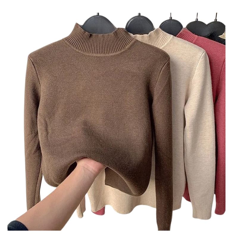 Blusa de Frio Feminina Moda Importe Go Blusa de Frio Feminina Marrom PP 40-45kg