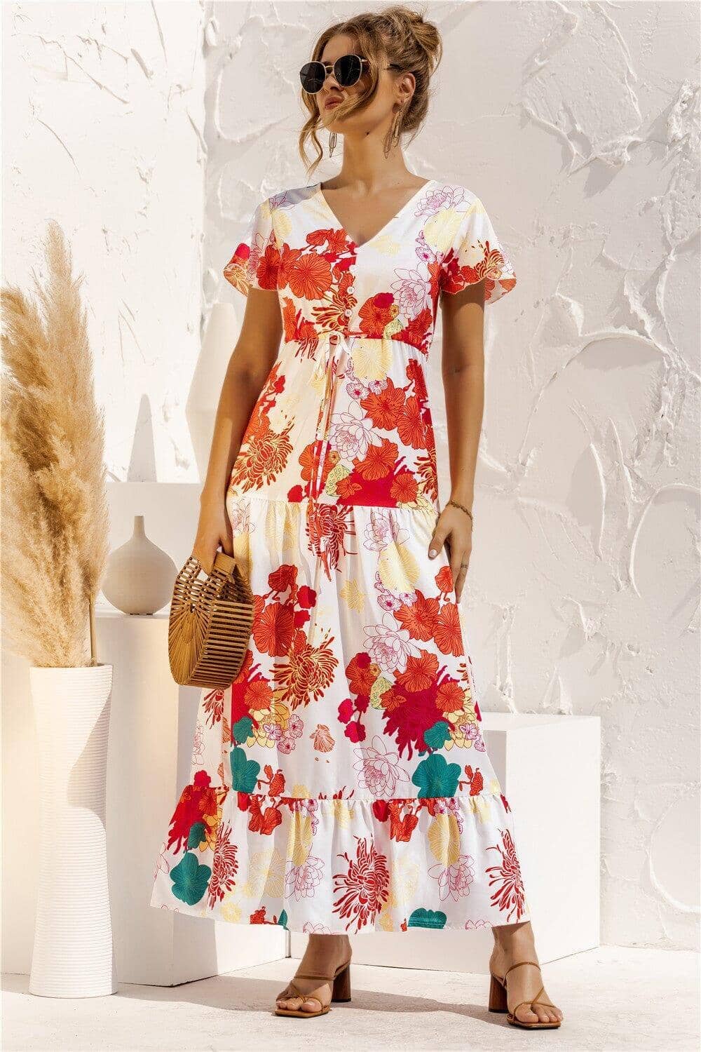 Dames Zomerjurk – Bloemenprint Dames Zomerjurk – Bloemenprint La Belge Lente S