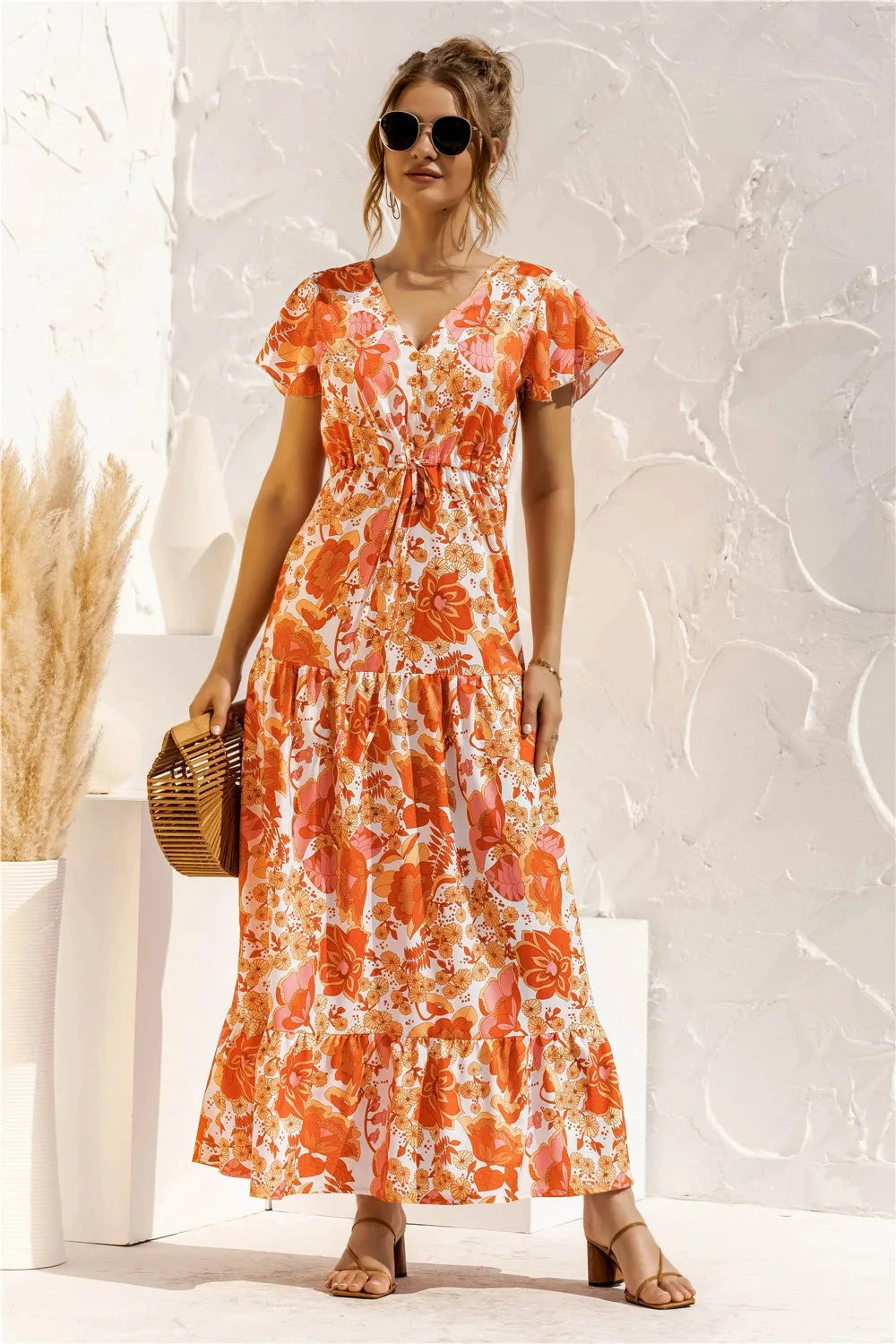 Dames Zomerjurk – Bloemenprint Dames Zomerjurk – Bloemenprint La Belge Bloemen S 