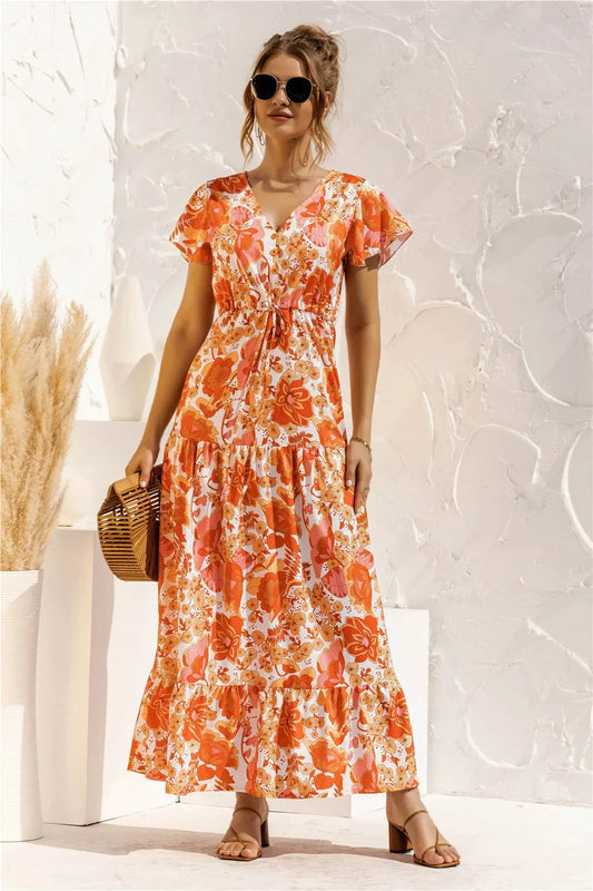 Dames Zomerjurk – Bloemenprint Dames Zomerjurk – Bloemenprint La Belge Bloemen S 