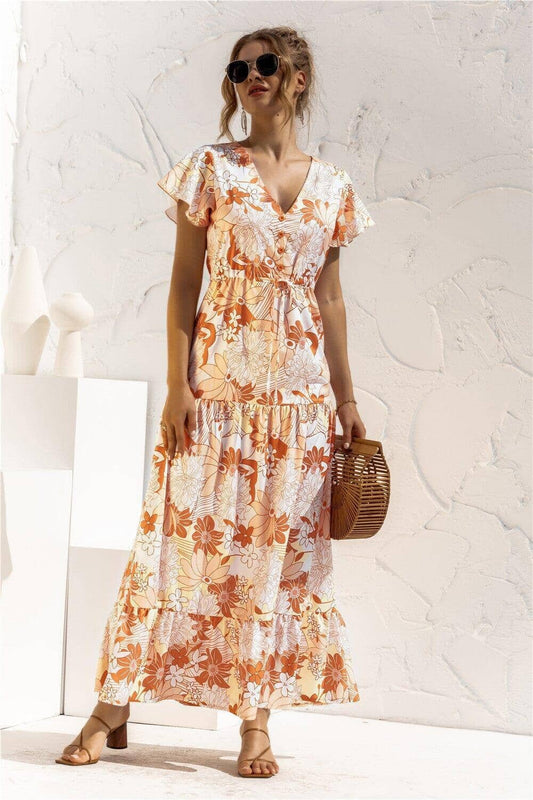 Dames Zomerjurk – Bloemenprint Dames Zomerjurk – Bloemenprint La Belge Geel S 