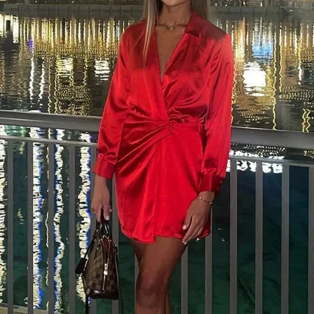 Elegante Damesjurk van Zijde Elegante Damesjurk van Zijde La Belge 