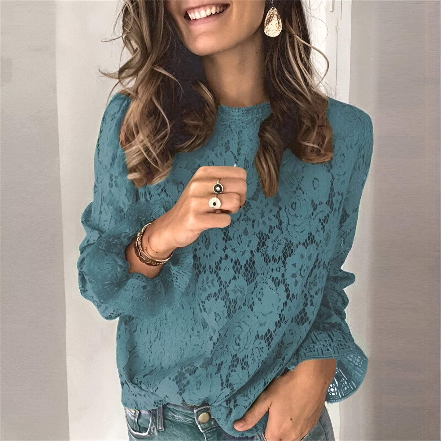 Casual Kantblouse voor Dames