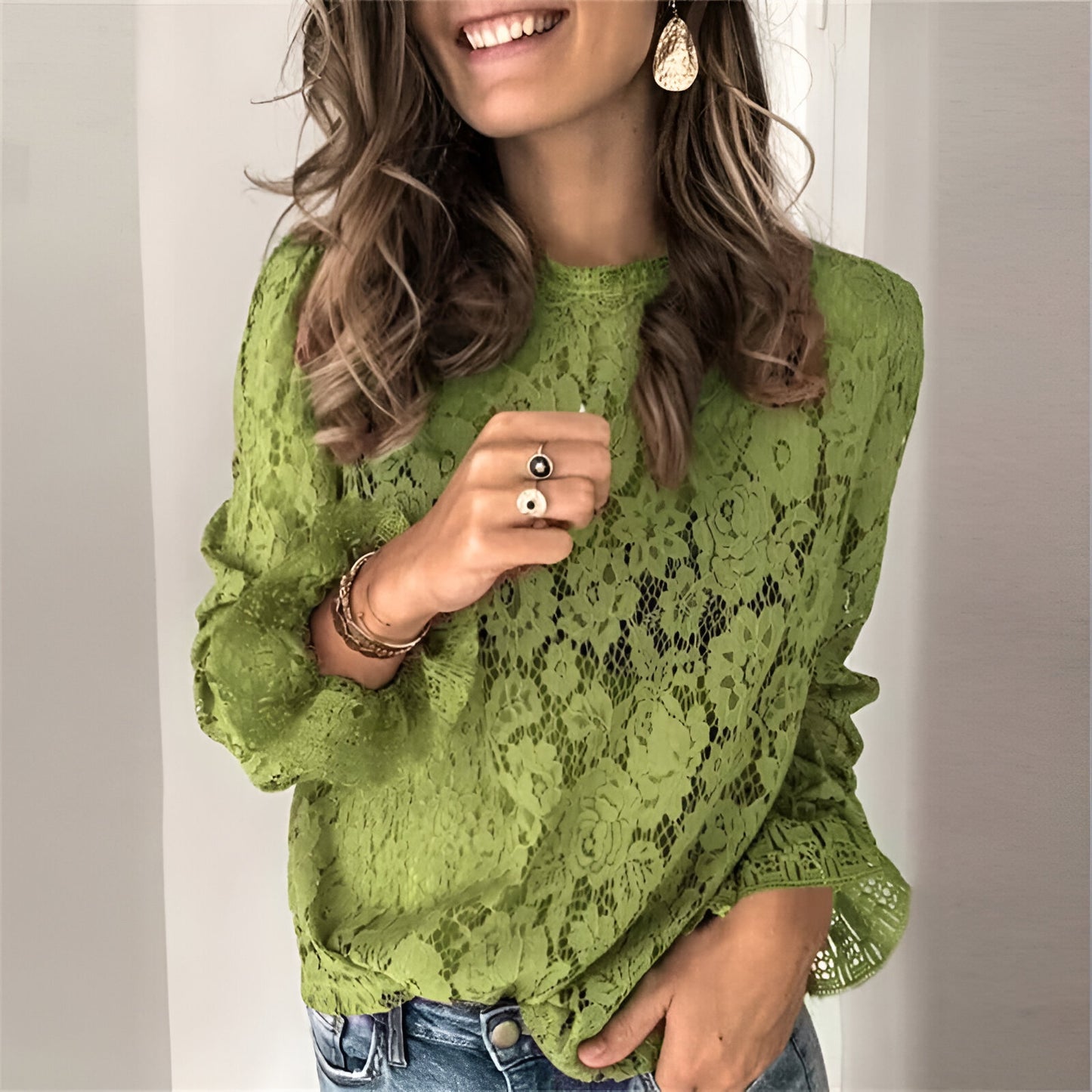 Casual Kantblouse voor Dames
