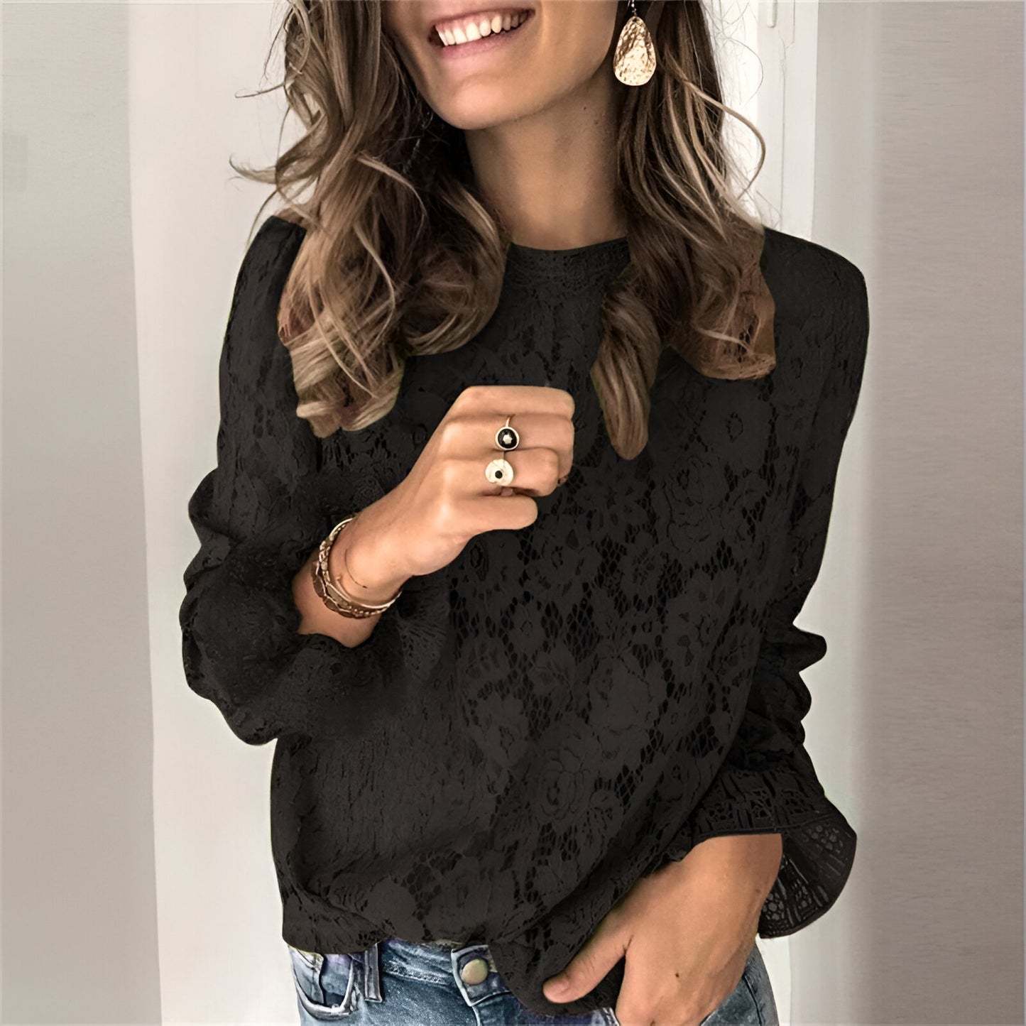 Casual Kantblouse voor Dames